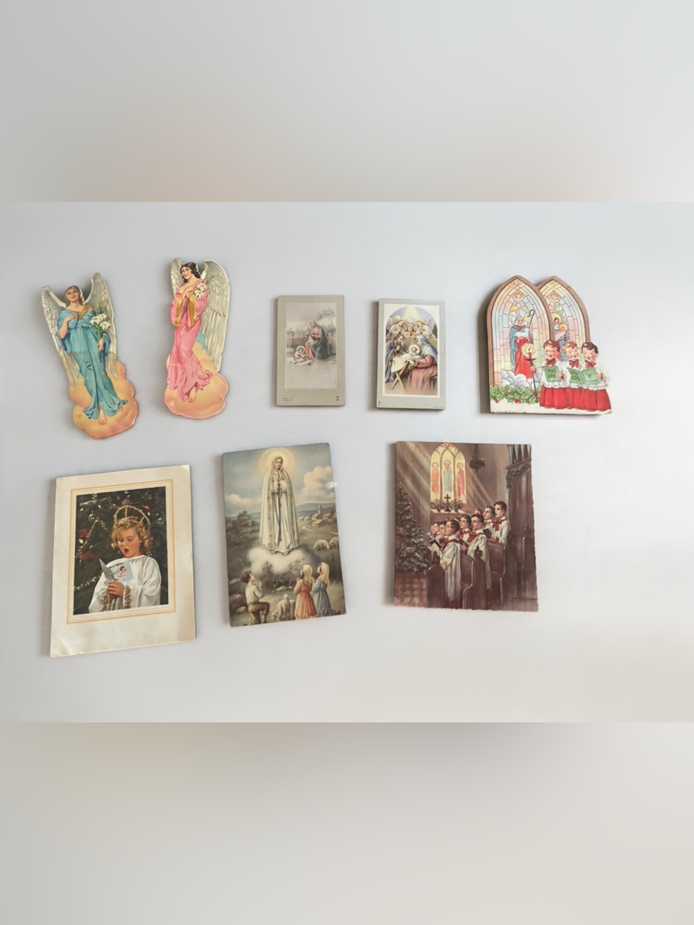 Vintage Religious Christmas Paper Ephemera Lot of 8 Angels Nativity Choir